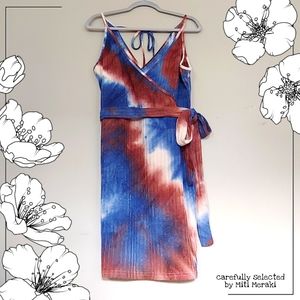 SHEINCurve Tie Dye Spaghetti Strap Dress Size 2XL